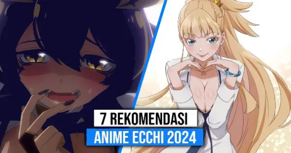 Ilustrasi seni anime ecchi yang aman untuk dilihat