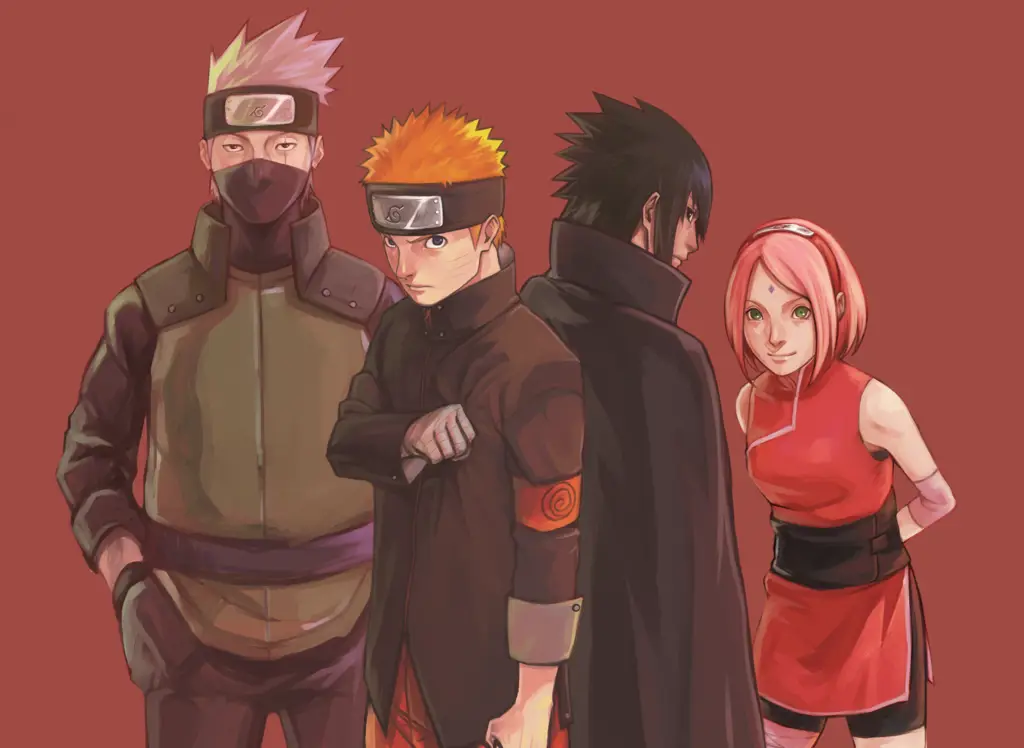 Gambar Naruto dan Sasuke sedang bertarung