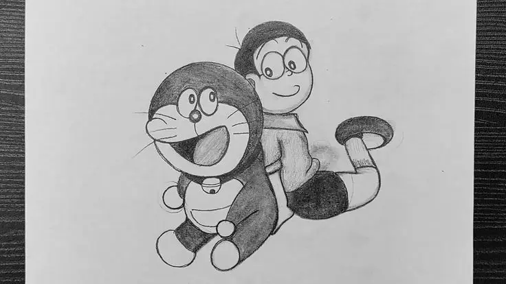 Gambar Nobita dan Doraemon