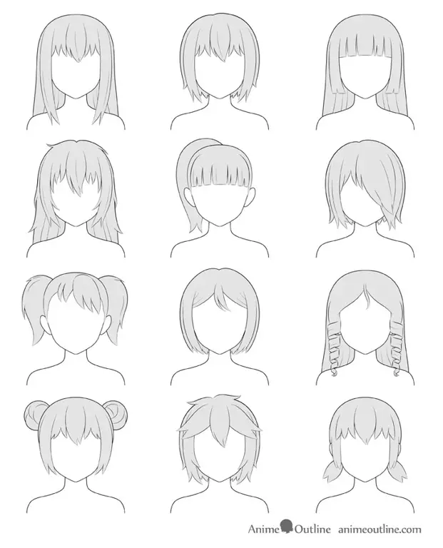 Tutorial menggambar rambut anime