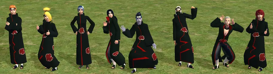 Para anggota Akatsuki berpose bersama