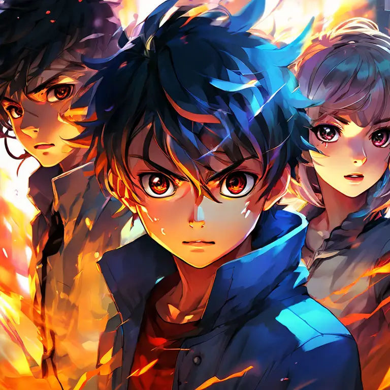 Beragam Karakter Anime Gambar sekelompok karakter anime dengan berbagai latar belakang