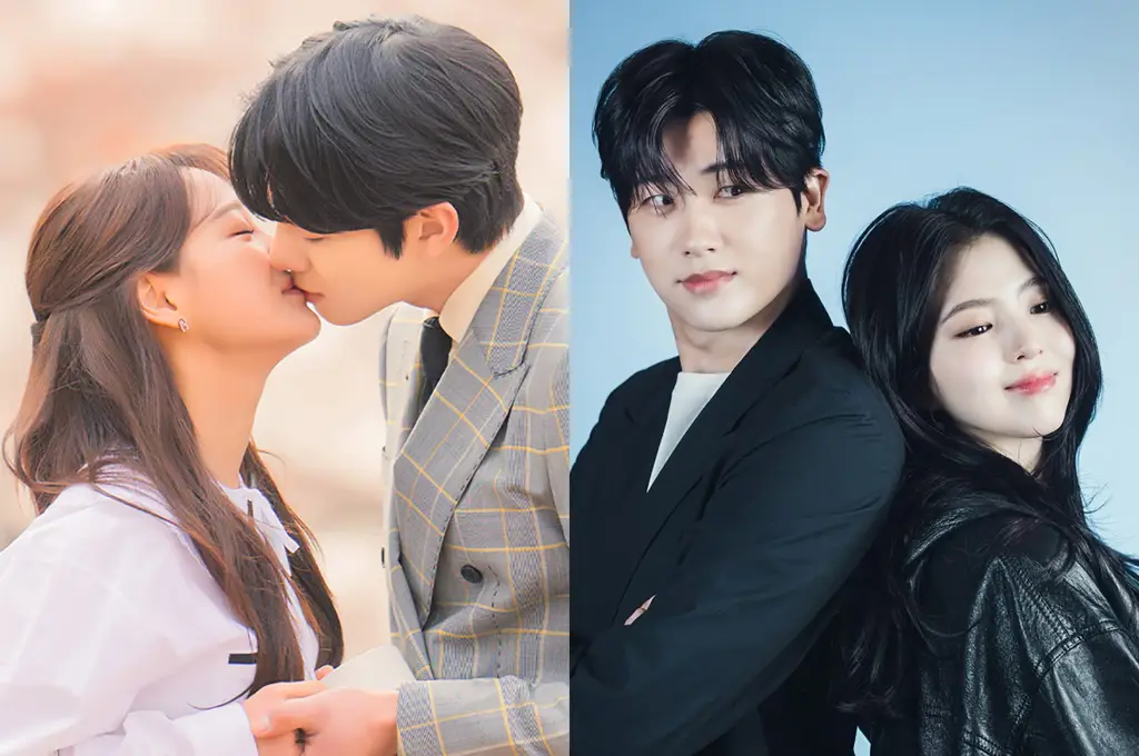 Adegan romantis dalam drama Korea dengan latar belakang yang indah