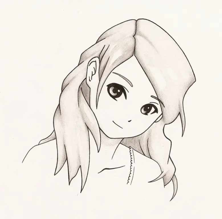 sketsa gambar anime simple